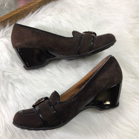 Suede Wedge Loafer by Eurosoft by Sofft - Picture 3 of 6